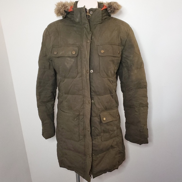 Barbour Jackets & Coats Barbour Storm Waxed Cotton Down Jacket 4